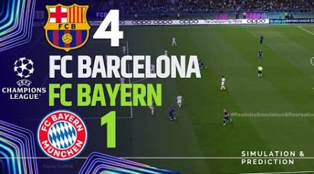 FC BARCELONA 4-1 BAYERN MUNICH • Highlights • Champions League 24/25 | Simulation/Recreation