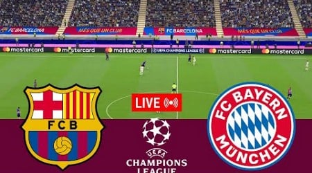 [LIVE] Barcelona vs Bayern Munchen. UEFA Champions League 24/25 Full Match - VideoGame Simulation