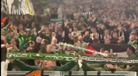 Epic Scenes - Full Celtic Away End Buzzing At Full Time Atalanta 0-0 Draw