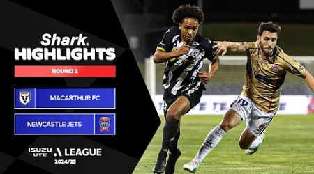 Macarthur Bulls v Newcastle Jets - Shark Highlights | Isuzu UTE A-League 2024-25 | Round 02