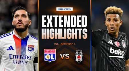 Lyon vs. Beşiktaş: Extended Highlights | UEL League Phase MD 3 | CBS Sports Golazo