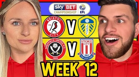 CHAMPIONSHIP WEEK 12 PREDICTIONS