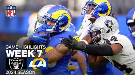 Las Vegas Raiders vs. Los Angeles Rams | 2024 Week 7 Game Highlights