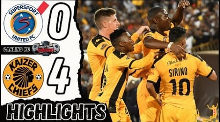 SUPERSPORT UNITED vs KAIZER CHIEFS Goals &amp; Extended Highlights| Carling Knockout Cup last 16