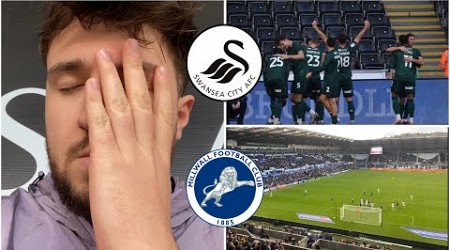 MILLWALL STOPPAGE TIME WINNER AS SWANS GOALLESS IN 5!|SWANSEA 0-1 MILLWALL|MATCHDAY VLOG #11