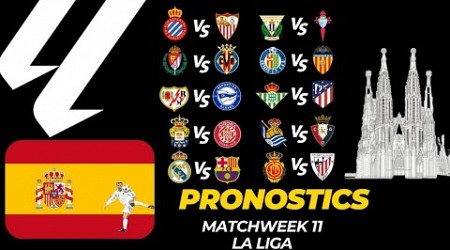 Pronostics La Liga : Journee 11 : Real Madrid Barcelone - Betis Seville Atletico Madrid etc