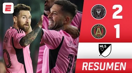 INTER MIAMI venció 2-1 vs ATLANTA UNITED con la combinación de MESSI y JORDI ALBA | MLS | Resumen