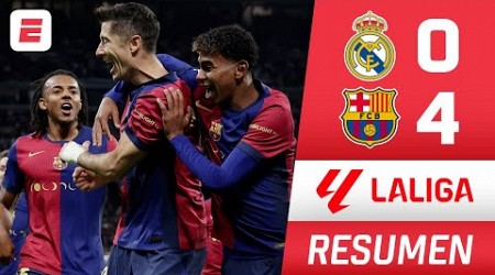 Barcelona HUMILLÓ al Real Madrid. GOLEADA 4-0 con GOLES de Lewandowski, Raphinha y Yamal | La Liga