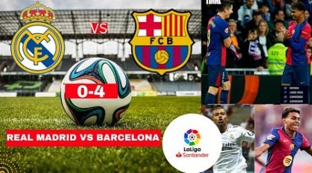 Real Madrid vs Barcelona 0-4 Live El Clasico La Liga 2024 Football Match Score Vivo FC Highlights