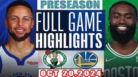 Boston Celtics Vs Golden State Warriors FULL GAME Highlights Oct 20,2024 NBA Preseason