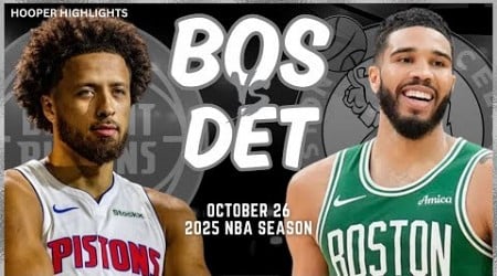 Boston Celtics vs Detroit Pistons Full Game Highlights | Oct 26 | 2025 NBA Season