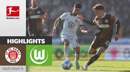 Pauli Makes Life Difficult For Wolves | FC St. Pauli - VfL Wolfsburg 0-0 | Highlights | MD 8 – BL