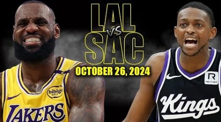 Los Angeles Lakers vs Sacramento Kings Full Game Highlights - October 26, 2024 | 2024-25 NBA Season