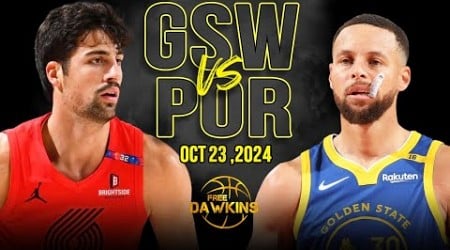 Golden State Warriors vs Portland Trail Blazers Full Game Highlights | Oct 23, 2024 | FreeDawkins