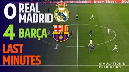 Últimos minutos • REAL MADRID 0-4 BARCELONA • La Liga 24/25 | Simulación/Recreación de eFootball