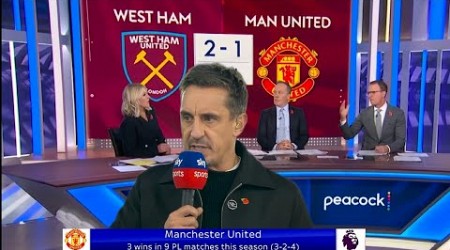 &quot;Gary Neville&#39;s Fiery Reactions: West Ham Vs Man Utd 2-1| Ten Hag Under Pressure!&quot;