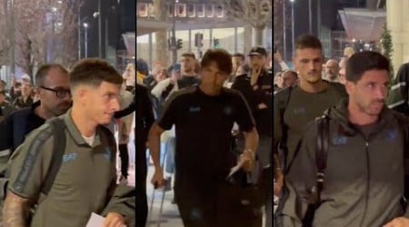 CONTE e SQUADRA arrivano a Milano per MILAN NAPOLI ⚽ Guardate cosa succede in hotel coi tifosi!