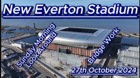 New Everton FC Stadium -27th October 2024 - Bramley Moore Dock - Fly around in the sunday sun #efc