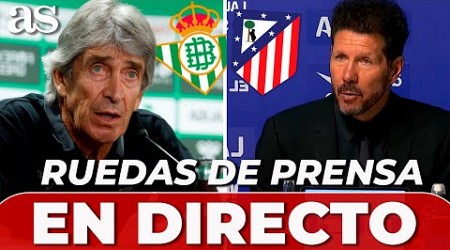 SIMEONE y PELLEGRINI, EN DIRECTO | RUEDA DE PRENSA tras el REAL BETIS vs. ATLÉTICO DE MADRID