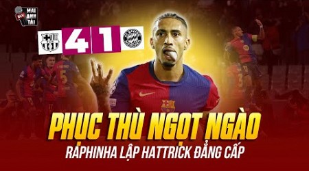 BARCELONA 4-1 BAYERN MUNICH: MÀN PHỤC THÙ NGỌT NGÀO, RAPHINHA LẬP HATTRICK ĐÁP TRẢ VINICIUS