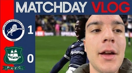 MILLWALL V PLYMOUTH ARGYLE VLOG! ( MUCH NEEDED WIN! )