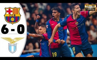 Barcelona vs Lazio 6-0 • Champions League Highlights &amp; All Goals 2024 • Hasil Bola Tadi Malam