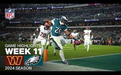 Washington Commanders vs. Philadelphia Eagles Game Highlights | NFL 2024 Season Week 11