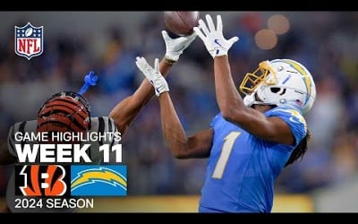 Cincinnati Bengals vs. Los Angeles Chargers Game Highlights | NFL 2024 Season Week 11