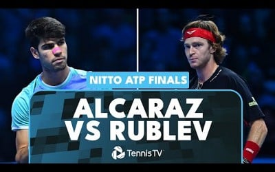 Carlos Alcaraz vs Andrey Rublev Entertaining Match Highlights | Nitto ATP Finals 2024