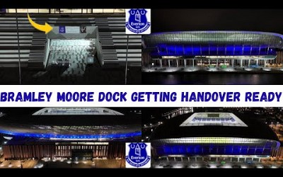 Latest footage from Everton Stadium Bramley Moore Dock