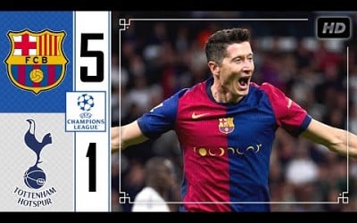 Barcelona vs Tottenham 5-1 • Champions League Highlights &amp; All Goals 2024 • Hasil Bola Tadi Malam