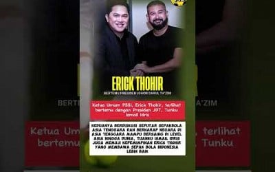 Erick Thohir bertemu presiden Johor darul takzim #ronaldo #arsenal #trending #timnasindonesia