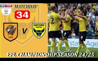 PES 2021 MATCHDAY 34 SEASON 24/25 EFL CHAMPIONSHIP HULL CITY v OXFORD UTD