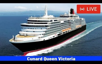 SHIPS TV - Cunarrd Queen Victoria Cruise Ship Departing Port of Southampton (LIVE)