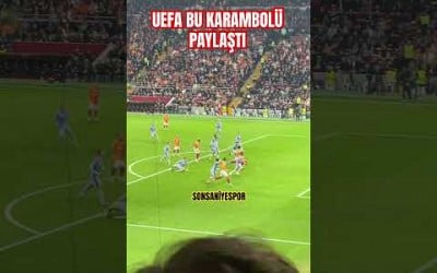 UEFA Avrupa Ligi,Galatasaray Tottenham maçında yaşanan karambolü paylaştı ve atmosfere dikkat çekti.