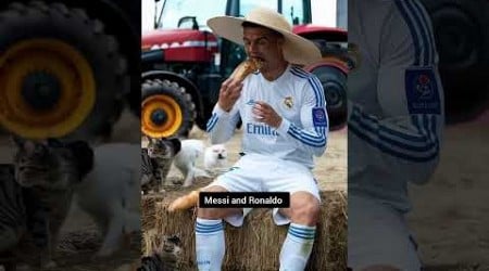 Messi and Ronaldo on a Farm! #trend #funny #memes #shorts #viralvideo #ronaldo #messi #football