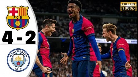 Barcelona vs Manchester City 4-2 • Champions League Highlights &amp; All Goals • Hasil Bola Tadi Malam