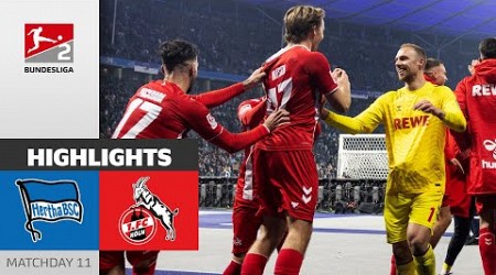 Köln Grab 3 Away-Points! | Hertha BSC - 1. FC Köln 0-1 | Highlights | Matchday 11 - Bundesliga 2