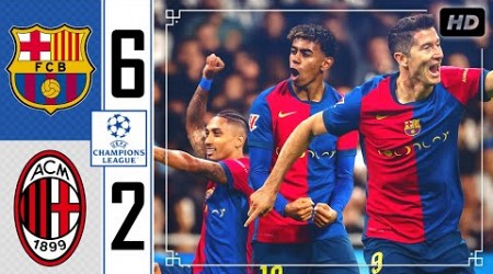 Barcelona vs AC Milan 6-2 • Champions League Highlights &amp; All Goals 2024 • Hasil Bola Tadi Malam