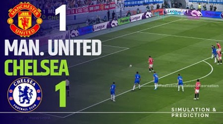 MANCHESTER UNITED 1-1 CHELSEA • Highlights • Premier League 24/25 | Simulation/Recreation