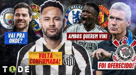 NEYMAR FECHADO com o Santos l L. CASTRO no CORINTHIANS l CHELSEA e UNITED querem VINI l X. ALONSO e+