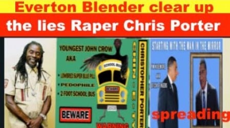 Breaking news: Everton Blender clears up the lies Raper Chris Porter spreading. Holness shaky