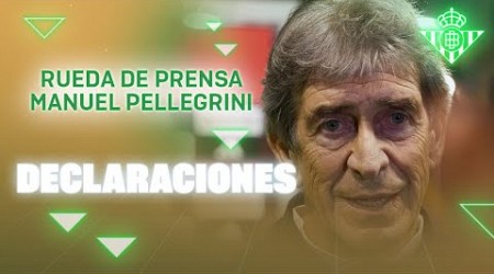 Rueda de prensa de Manuel Pellegrini tras el #CDGévoraRealBetis 