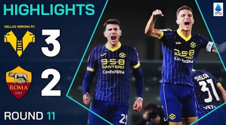 VERONA-ROMA 3-2 | HIGHLIGHTS | Five goals and a red card as Verona topple Roma | Serie A 2024/25