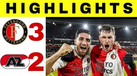 Feyenoord vs Az Alkmaar | 3-2 | All Goals and Highlights Eredivisie | Liga Belanda #sportnews