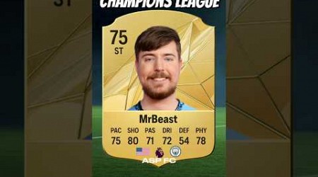 I added MrBeast to FC 25 to see if he can win the Champions League!