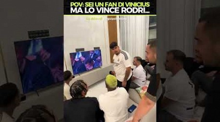 IL TIFOSO DI VINICIUS E LA TV #calcio #realmadrid #manchestercity #pallonedoro