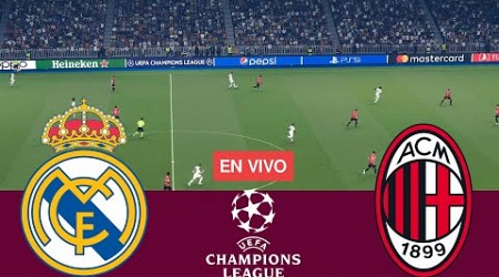 [EN VIVO] Real Madrid vs AC Milán. UEFA Champions League 24/25 - Simulación de Videojuego