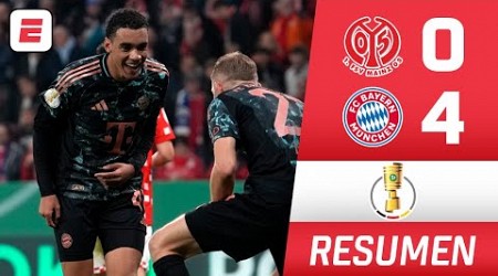 BAYERN MUNICH GOLEÓ 4-0 vs Mainz. Avanzó a octavos de la COPA ALEMANA. Hat trick MUSIALA | Resumen