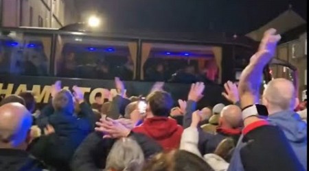 Aberdeen Fans Wave Away Rangers Supporters Buses After Their 2-1 Victory